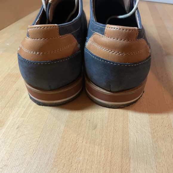 Johnston & Murphy "Ashby" Navy Blue Nubuck Oxfords - Picture 6 of 8